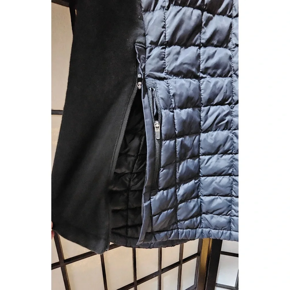 THE NORTH FACE ThermoBall‎ Pullover Jacket Womens Small Black Quilted Hybrid